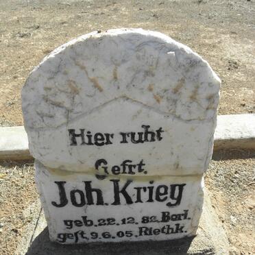 KRIEG Joh. 1882-1905