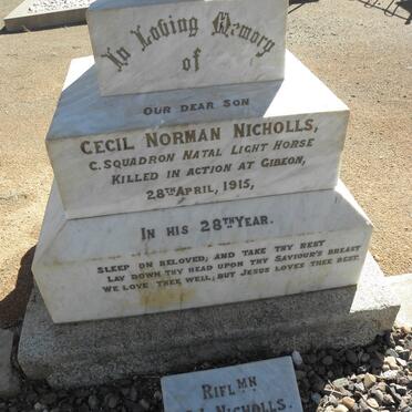 NICHOLLS Cecil Norman -1915