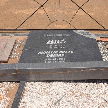 DEMAS Ester 1937-2009 :: DEMAS Annalie Grete 1965-2009