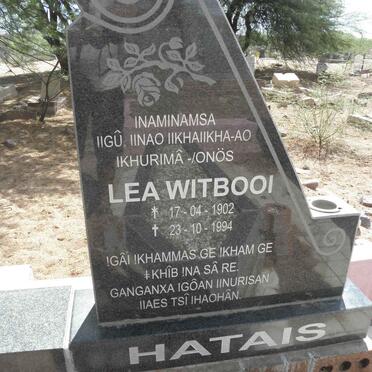 WITBOOI Lea 1902-1994