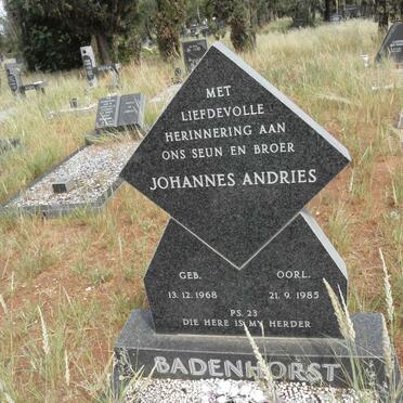 BADENHORST Johannes Andries 1968-1985