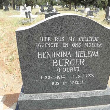 BURGER Hendrina Helena nee FOURIE 1914-1979