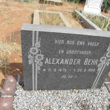 BEHR Alexander 1875-1958