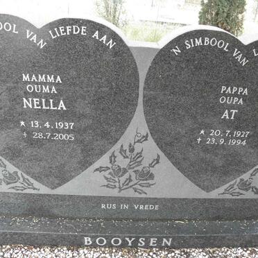 BOOYSEN At 1927-1994 &amp; Nella 1937-2005