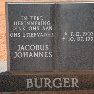 BURGER Jacobus Johannes 1903-1991