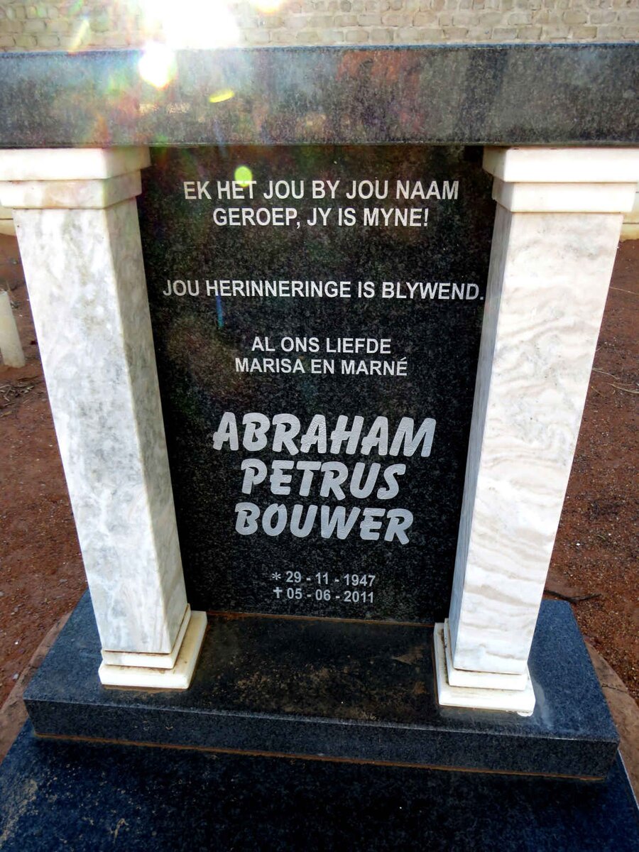 BOUWER Abraham Petrus 1947-2011