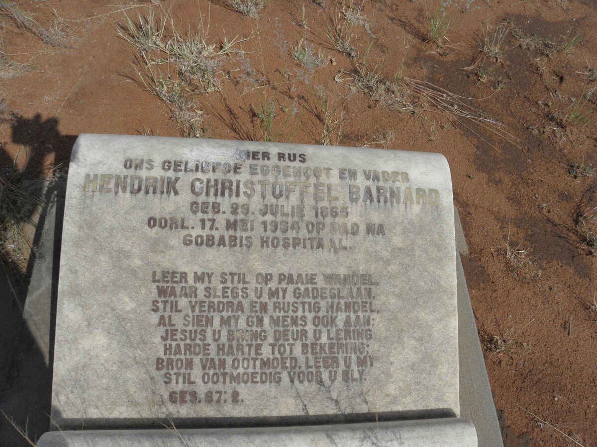 BARNARD Hendrik Christoffel 1865-1934