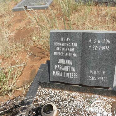 COETZEE Johanna Margaretha Maria 1896-1978