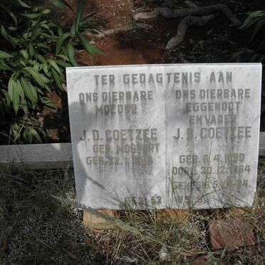 COETZEE J.B. 1890-1964 &amp; J.D. MOSTERT 1886-