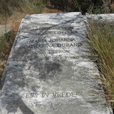 DURAND Maria Johanna Catharina nee THERON 1904-1960