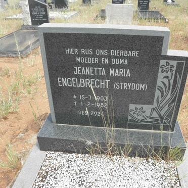 ENGELBRECHT Jeanetta Maria nee STRYDOM 1903-1982