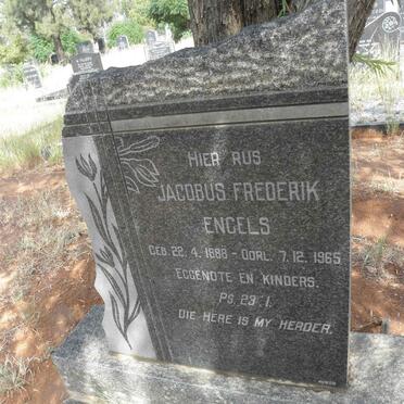 ENGELS Jacobus Frederick 1888-1965