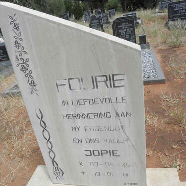 FOURIE Jopie 1940-1981