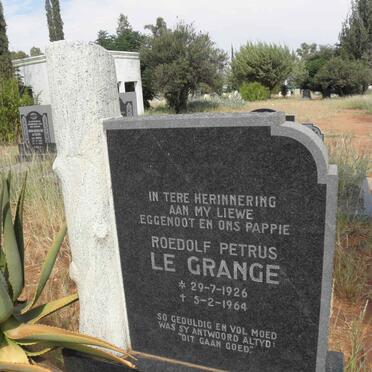 GRANGE Roedolf Petrus, le 1926-1964