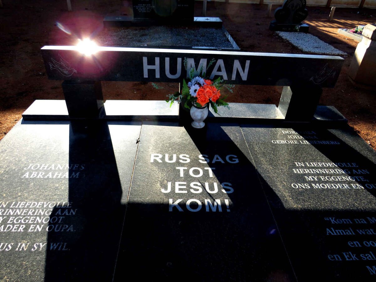 HUMAN Johannes Abraham 1935-1998 & Dorathea Johanna LIEBENBERG 1938-2010 _1