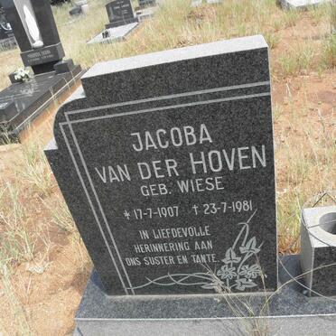 HOVEN Jacoba, van der nee WIESE 1907-1981
