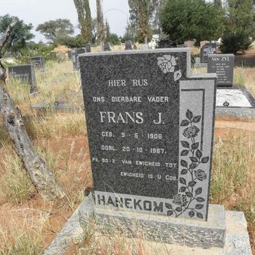 HANEKOM Frans J. 1906-1967