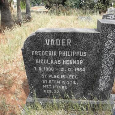 HENNOP Frederik Philippus Nicolaas 1888-1964