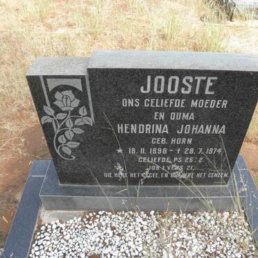 JOOSTE Hendrina Johanna nee HORN 1898-1974