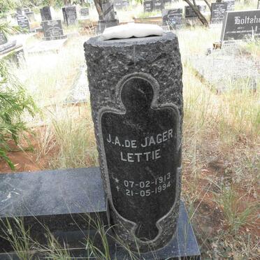 JAGER J.A., de 1913-1994