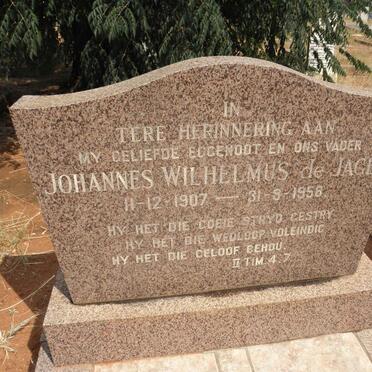 JAGER Johannes Wilhelmus, de 1907-1958