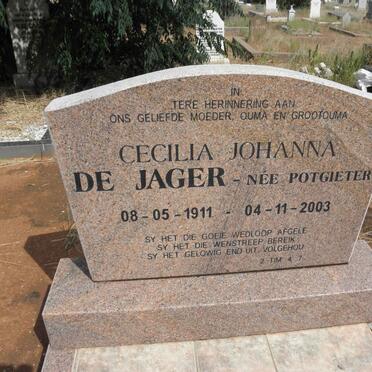 JAGER Cecilia Johanna, de nee POTGIETER 1911-2003