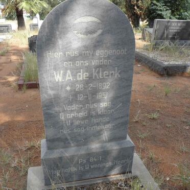 KLERK W.A., de 1892-1951