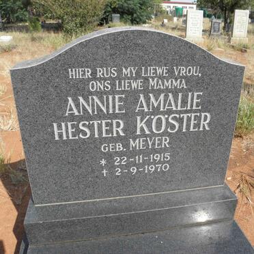 KOSTER Annie Amalie Hester nee MEYER 1915-1970
