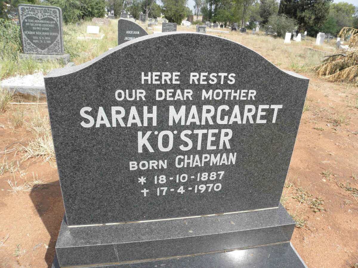 KOSTER Sarah Margaret nee CHAPMAN 1887-1970