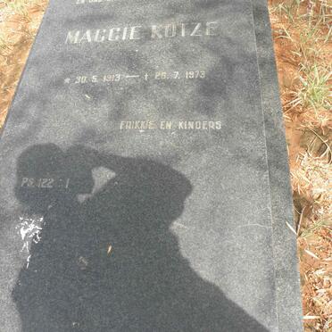 KOTZE Maggie 1913-1973