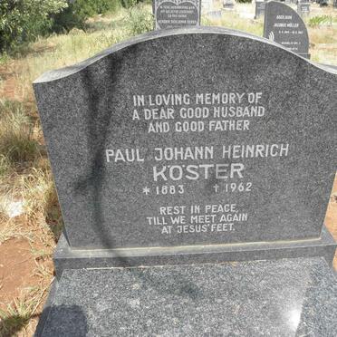 KOSTER Paul Johann Heinrich 1883-1962