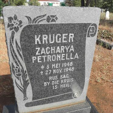 KRUGER Zacharya Petronella 1948-1948