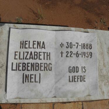 LIEBENBERG Helena Elizabeth nee NEL 1888-1959