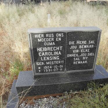 LENSING Heibrecht Carolina nee MOSTERT 1924-1991