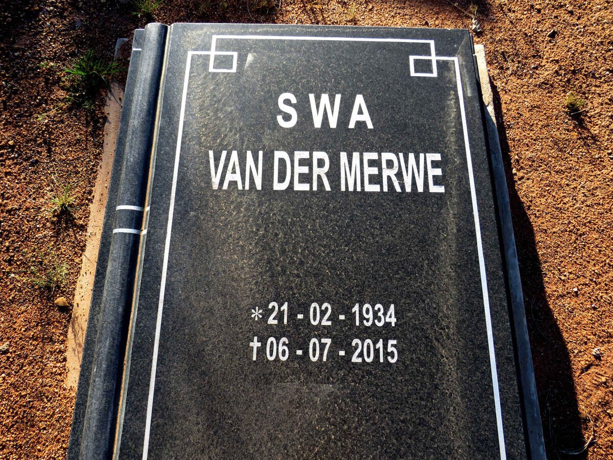 MERWE S.W.A., van der 1934-2015
