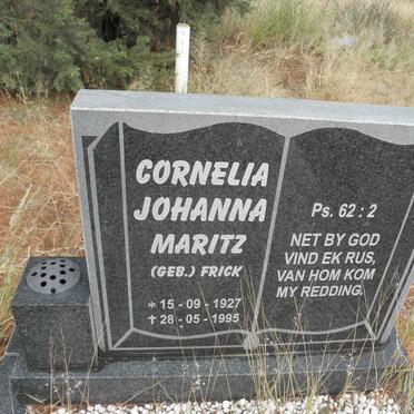 MARITZ Cornelia Johanna nee FRICK 1927-1995