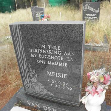 MERWE Meisie, van der 1957-1992