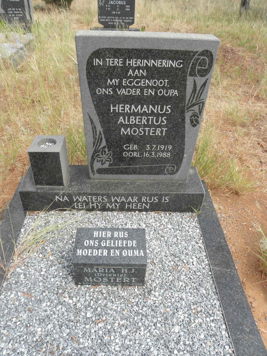 MOSTERT Hermanus Albertus 1919-1988