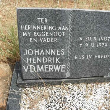 MERWE Johannes Hendrik, v.d. 1907-1979