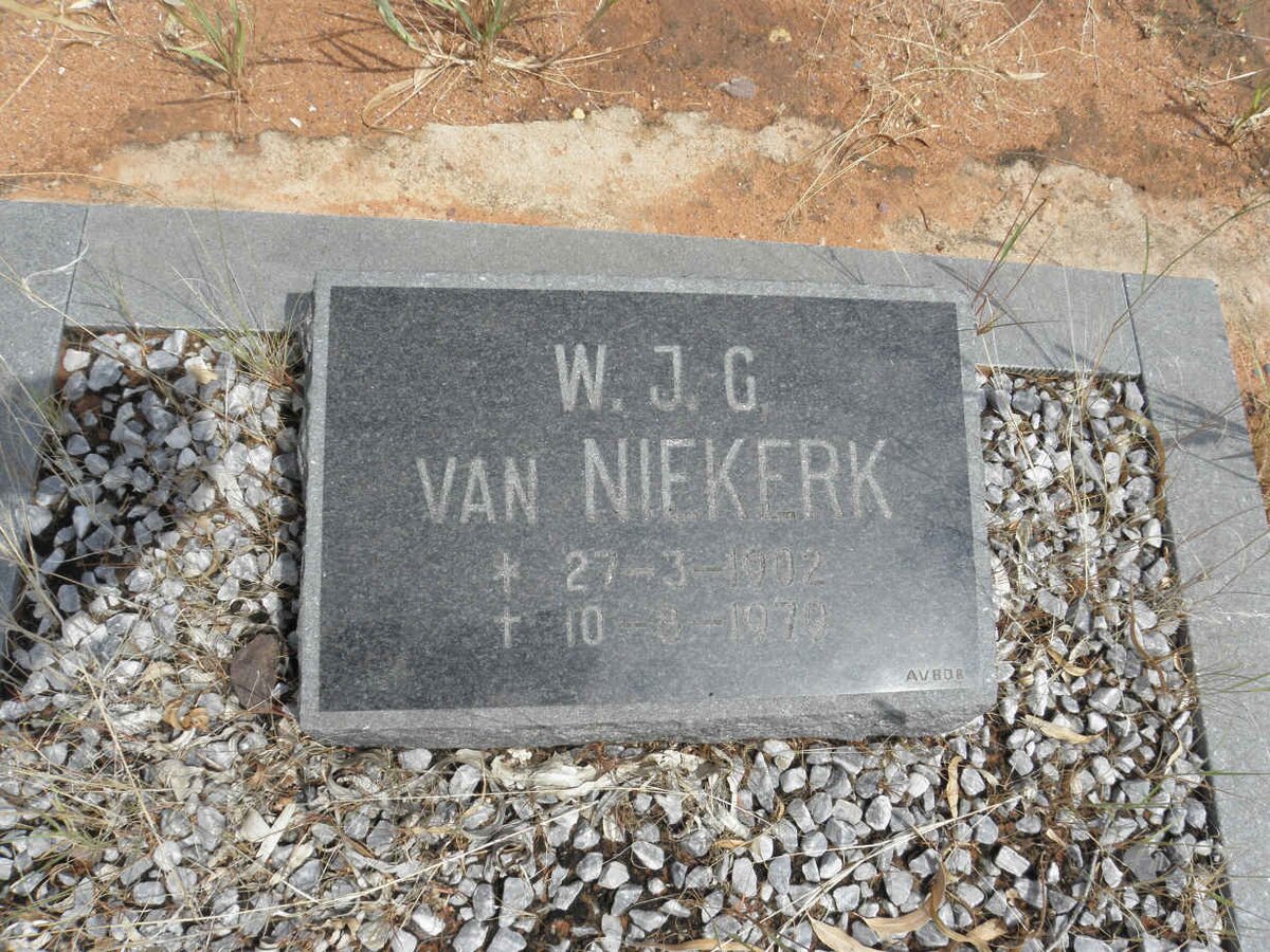 NIEKERK W.J.G., van 1902-1979