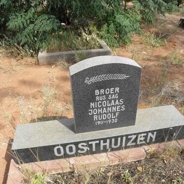 OOSTHUIZEN Nicolaas Johannes Rudolf 1911-1930