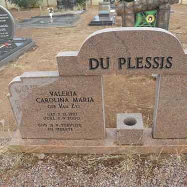1PLESSIS Valeria Carolina Maria, du nee van ZYL 1927-2000