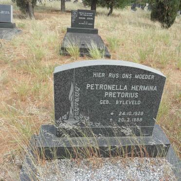 PRETORIUS Petronella Hermina nee BYLEVELD 1928-1988