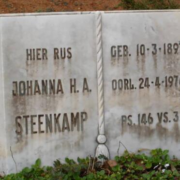 STEENKAMP Johanna H.A. 1897-1974