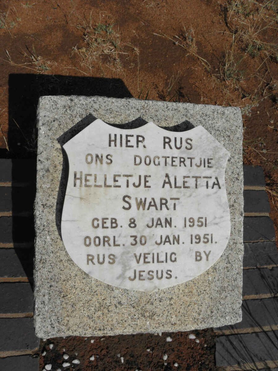 SWART Helletje Aletta 1951-1951