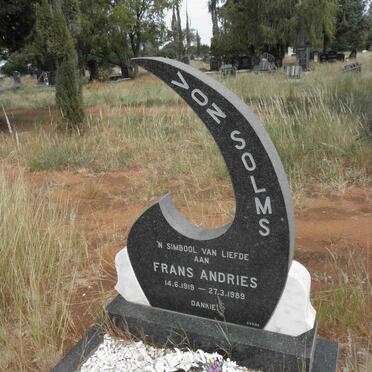 SOLMS Frans Andries, von 1919-1989