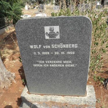 SCHÖNBERG Wolf, van 1888-1950