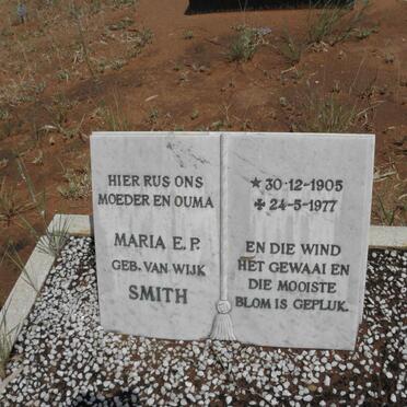 SMITH Maria E.P. nee van WIJK 1905-1977