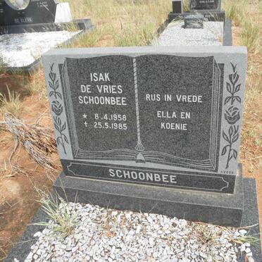 SCHOONBEE Isak De Vries 1958-1985