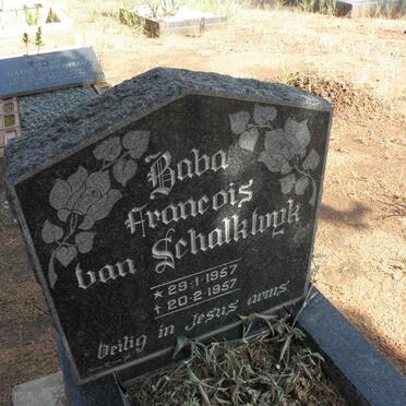 SCHALKWYK Francois, van 1957-1957